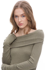 Trybe: Cowl/Off Shoulder Sweater Top